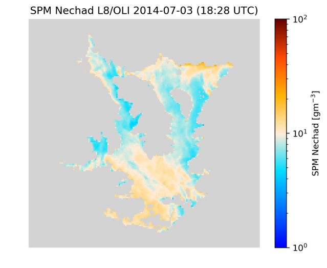 A picture of Lake Casitas' Suspended Particulate Matter